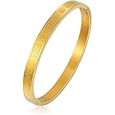 MILAKOO 4/6/8mm Numeral Bangle Stainless Steel Engraved Unisex Bracelet Inspirational Gifts for Her