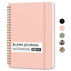 Taja Blank Spiral Journal Notebook for Women