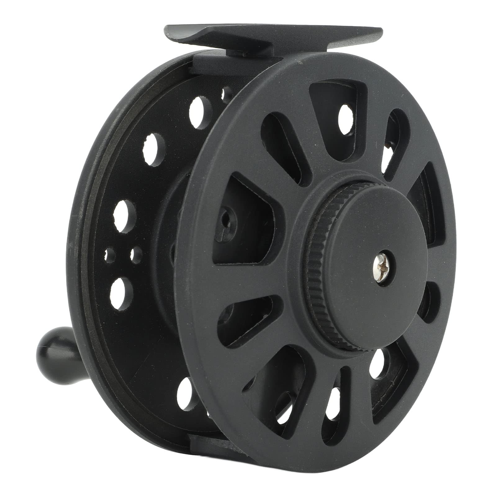 SUNGOOYUE 7/8 Fly Fishing Reel, 1+1BB Precise Machining Plastic Fly Reel for Streams Rivers Lakes - Black