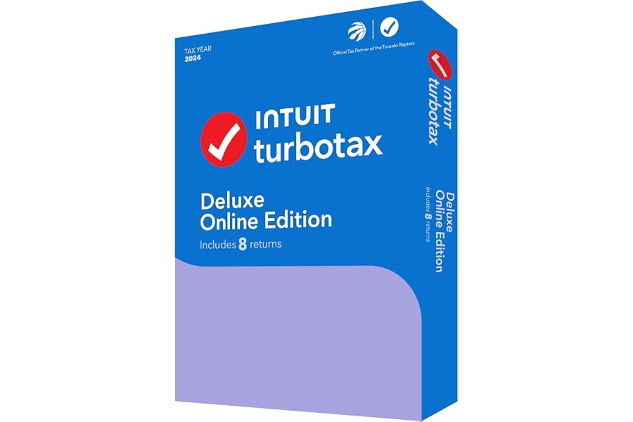 TurboTax Deluxe Online Edition 2024 - 8 Returns - English - Online Version [PC/Mac Online Code]