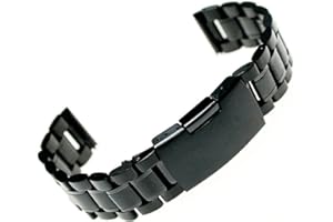 RECHERE Stainless Steel Bracelet Watch Band Strap Straight End Solid Links 4 Color