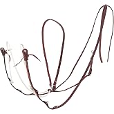 Jeereal Leather Working Tack Roper and Barrel Style German Martingale with Stainless Steel Buckle,Helps Teach Proper Head Positioning for Horse