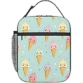 SIUKUS Insulated Lunch Box for Kids Boys Girls, Reusable Lunch Bag for School, Office, Work, Picnic, Travel, Ice Cream Cones Lunch Box