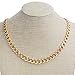 TUOKAY 18K Faux Gold Chain Necklace Chocker, 90s Punk Style Costume Jewelry, Hip Hop Turnover Chain (18 inches, 10mm)