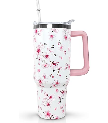 Amazon.com: Ceovfoi 40oz Cherry Blossoms Insulated Stainless Steel