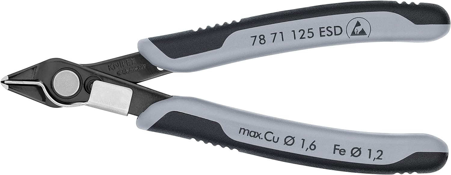 KNIPEX Elektronski Super Knips ESD with Multi-Component Handles 125 mm, 78 71 125 ESD