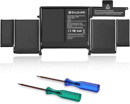 Amazon Com Saleaps A15 A1502 Laptop Battery For Macbook Pro Retina 13 Inch Early 15 Mid 14 Late 13 Fit For Me864 Me865 Mf9 Mf840 Mgx92 Notebook A1493 Battery 11 42v 74 9wh Electronics
