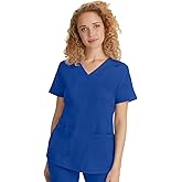 Healing Hands Scrubs for Women Jill Scrub Top V-Neck Modern Fit with 2 Patch Pockets and 2-Way Stretch Fabric 2320