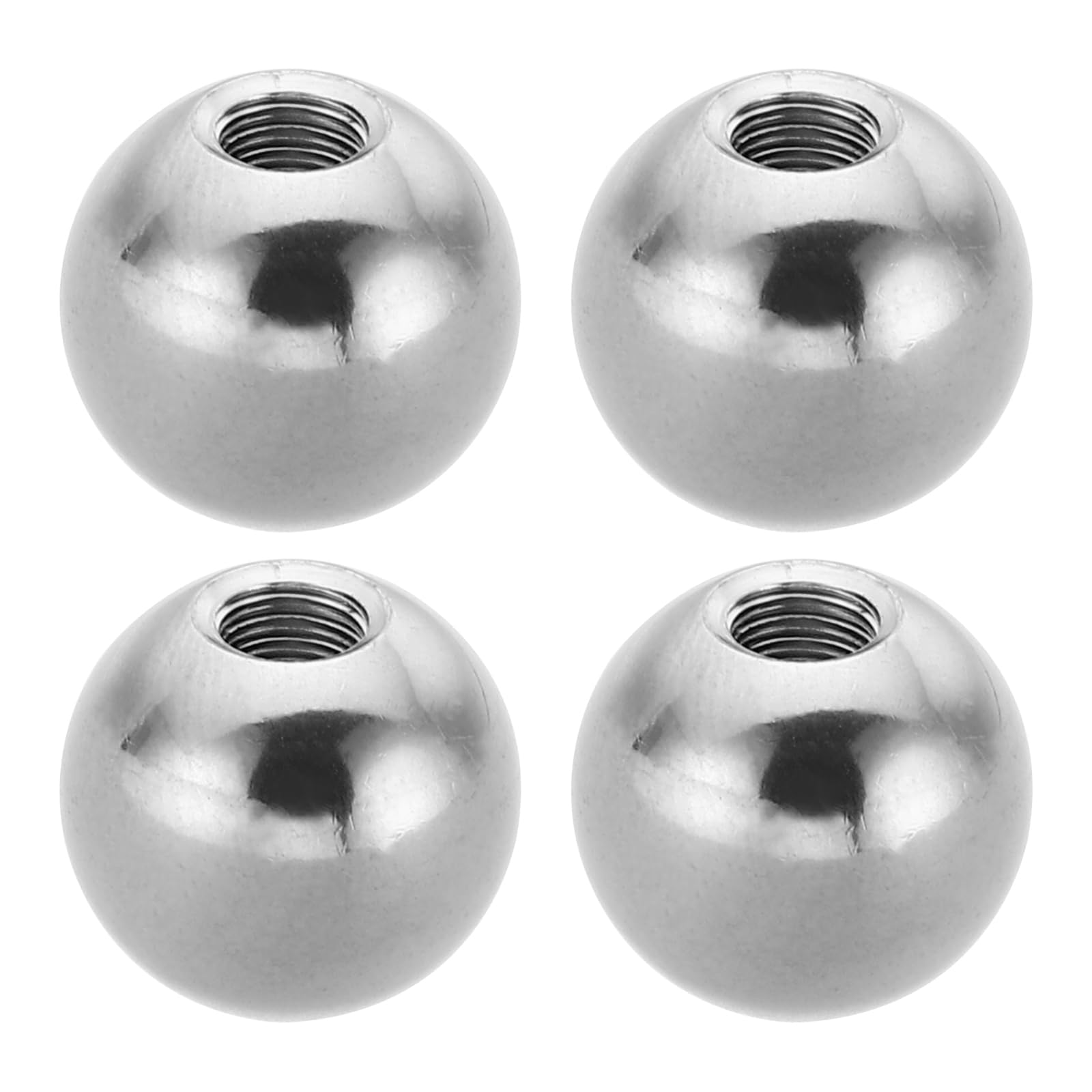 PATIKIL M5x15mm Ball Nuts Knob, 4 Pcs Female Thread 304 Stainless Steel Round Blind Hole Screw Cap Cover for Lighting Machinery DIY Decoration, Silver