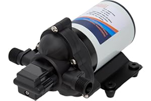 Ceelpeopar 2.5GPM 12 Volt Sprayer Pump, Soft Wash Pump, 60PSI, 8 Amps, Chemical and Corrosion Resistant, Compatible with Roundup, Pressure Switch and Self-Priming for Agricultural Spraying, Soft Wash