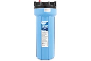 Camco Evo RV Water Filter - Features Granulated Activated Carbon for Bacteria Control & a Replaceable Premium Spun Polypropylene Filter Cartridge - Camper Essentials for Clean Drinking Water (40631)