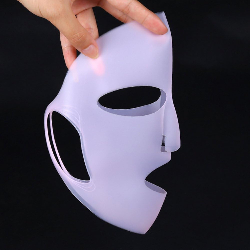 Face Mask Cover, Reusable Silicone Face Mask Cover Facial Steam Waterproof Face Moisturizing Beautity Mask - Image 4