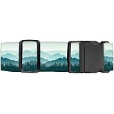 Luggitime Luggage Straps for Suitcases Travel Belt Accessories, Cute Suitcase Strap, Adjustable Luggage Belt Strap, Heavy Duty with Quick-Release Buckle Luggage Strap Beautiful Green Mountain