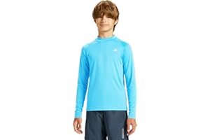 DEVOROPA Youth Boys Compression Thermal Shirt Long Sleeve Kids Fleece Baselayer Soccer Baseball Undershirt Slim/Regular/Husky