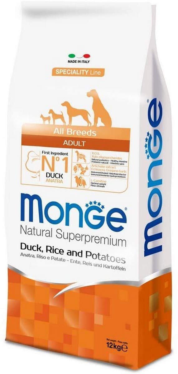 Monge All Breeds Duck/Rice/Potato Pet Food 12 kg