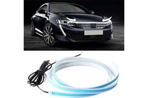CCBASEBALL Car Hood LED Strip Lights Universal Engine Hood Guide Decorative Light 59/70 Inches Flexible Hood Glow Lights Waterproof Daytime Running Light for Cars, SUVs, Trucks(White)