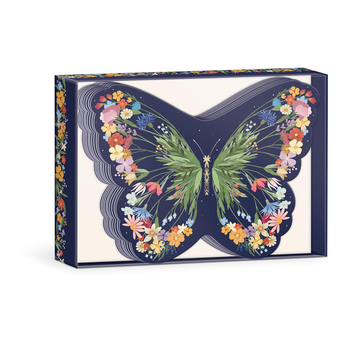 Lady Jayne Botanical Garden Butterfly, Die-Cut Note Cards, 20 Blank Cards (12956)
