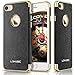 LOHASIC for iPhone 7 Case, Premium Leather Cover Luxury New Textured Protection Cases Compatible with iPhone 7 - [Black, 4.7