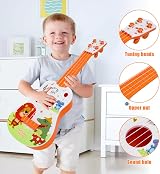 JOAASU Kids Ukulele Toy 41cm 4 Adjustable Strings Cartoon Guitar Toddler Gift view 4