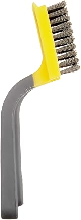Amazon Basics Soft Grip Wide Stainless Stripper Brush Black Yellow view 3