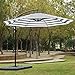 Sunnyglade 10' Outdoor Adjustable Offset Cantilever Hanging Patio Umbrella (Black and White)