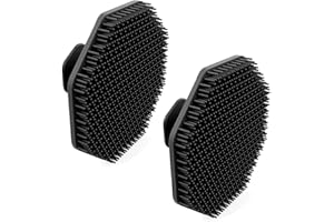 Men's Face Scrubber - Silicone Facial Cleansing Brush, 2Pcs Gentle Exfoliator Pad & Soft-Touch Massager - Removes Dead & Dry 