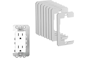 yikinb 8 PCS Wall Plate Spacer,Durable Flush Fit Device Leveling Plates,Perfect Fit Electrical Outlet Metal Spacers Shims,Fix