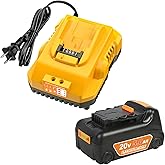 20v Max Battery Replacement for Dewalt Battery 5.0Ah with DCB112 Battery Charger Station for DCB200 DCB120