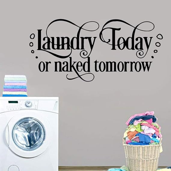 ZRbMR Lavandería de Dibujos Animados Hoy Pegatinas de Pared Pegatina de