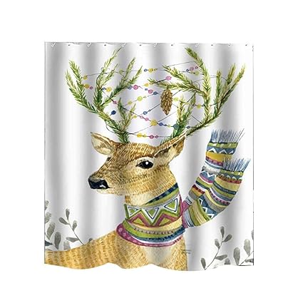 Mengonee Karikatur-Tierdruck-wasserdichten Duschvorhang Polyester-Gewebe Badvorhang Home Bad Bohemia Vorhänge