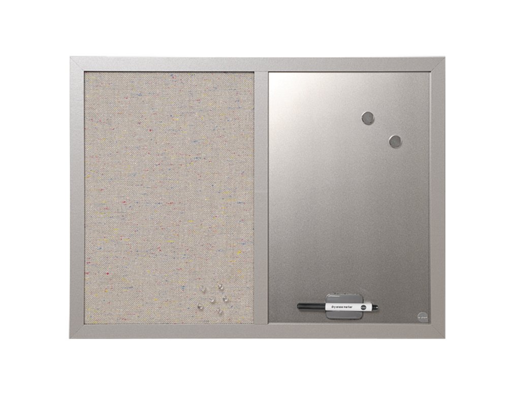 Bi-Silque Mx04331608 – Lavender Combo Board, MDF Frame Textile Surface, 22 mm Thick – Pearl/Silver