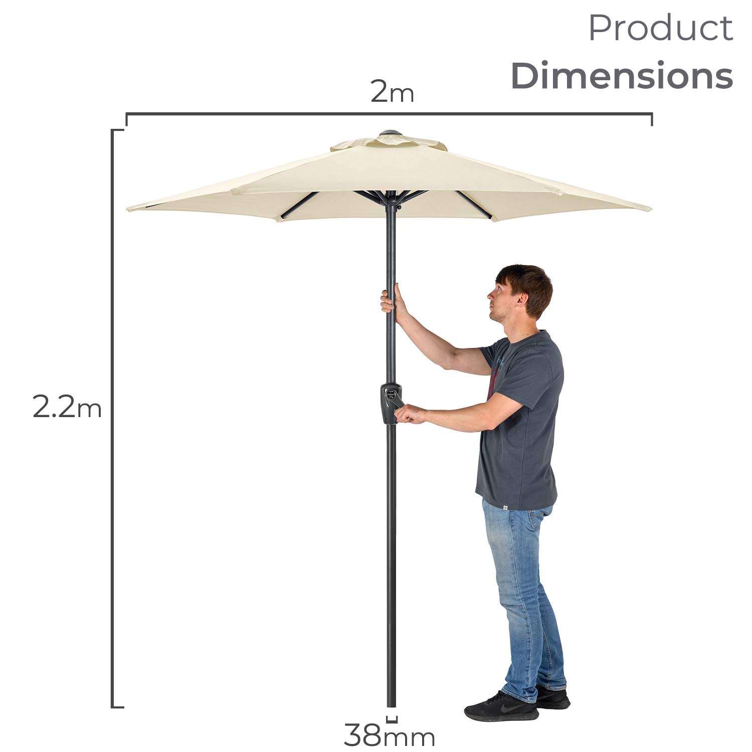 Christow Garden Parasol Umbrella 2m Ste Buy Online In Colombia At Desertcart