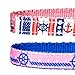 Blueberry Pet Pack of 2 Cat Collars, Girl Power Bahamas Sailor Adjustable Breakaway Cat Collar with Bow Tie & Bell, Neck 9