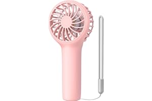 EasyAcc Mini Portable Fan,Handheld Fan,3 Speed Personal Small Makeup Fan 2000 Battery Hand Fan,Lightweight Washable USB Rechargeable Little Fan for Lash Stylish Girl Women Travel Gift Fan Pink