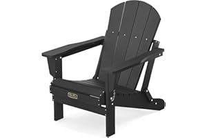 SERWALL Folding Adirondack Chairs Patio Chairs Lawn Chair Outdoor Adirondack Chair Weather Resistant for Patio Deck Garden, B