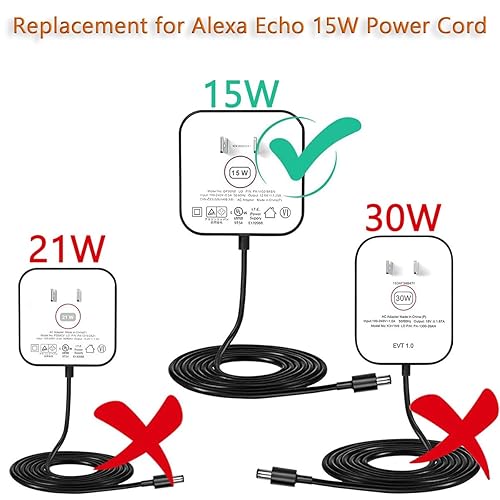 21W Power Cord Replacement For New Echo Show 5 3rd Gen Echo Show 1st