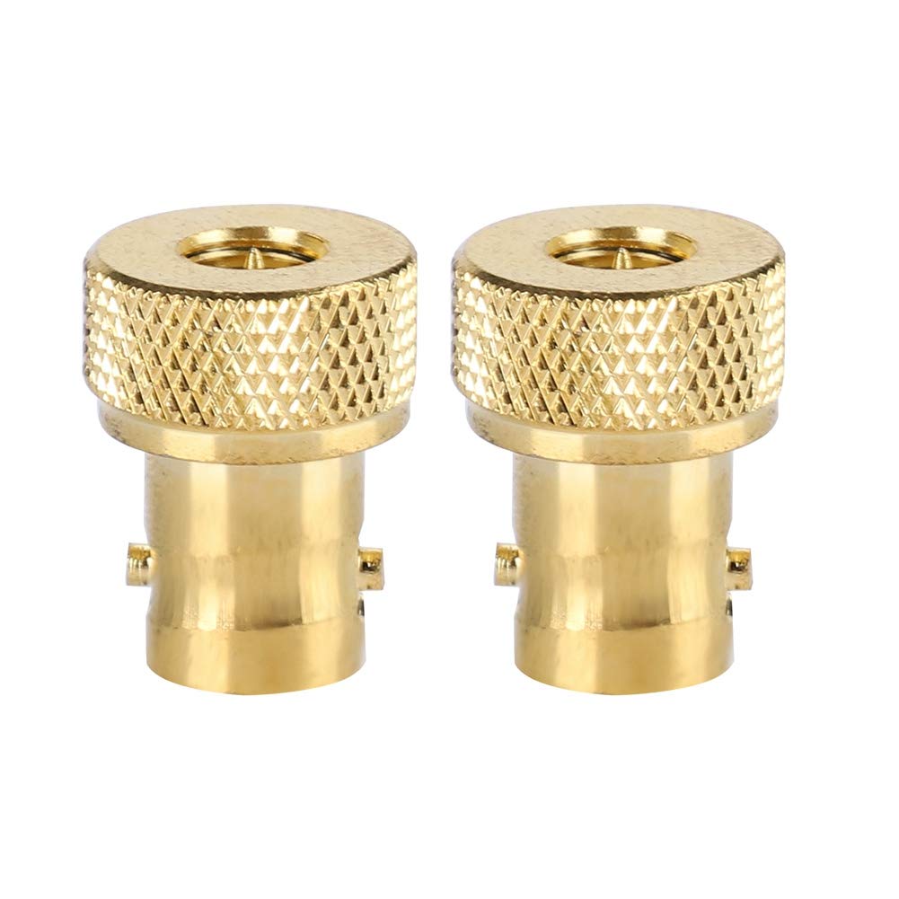 Heayzoki BNC Female to SMA Male Adapter, 2 Pack Gold, RF Converter for Antennas, Wireless LAN Devices, Coaxial Cables