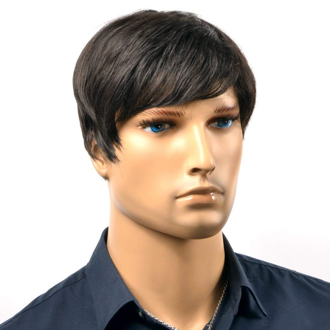 Jampak Men Wig Fashion Synthetic Hairs Wig Men S Wig Black Natural