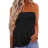 Patchwork Print Tube Tops Women Elastic Trim Strapless Vintage Blouse Multicolour Off The Shoulder Tee