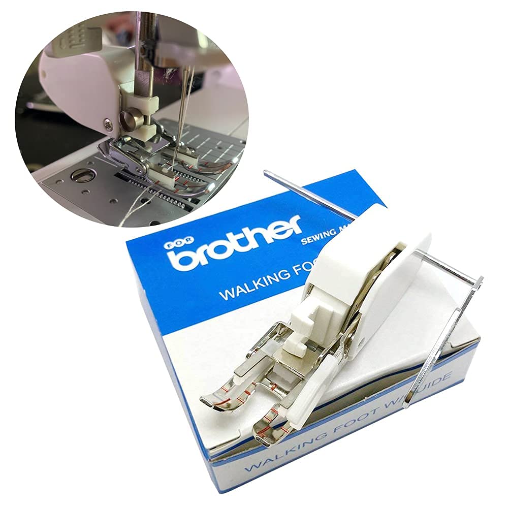 LNKA Open Toe Walking Foot W/Guide for Brother Sewing Machine Quilting and Sewing Stitch Through Multiple Layers