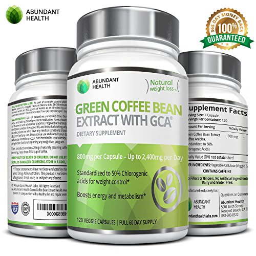 Abundant Health Green Coffee Bean Extract with GCA for Weight Control, 120 Veggie Capsules Abundant Health Green Coffee Bean Extract with GCA for Weight Control, 120 Veggie Capsules