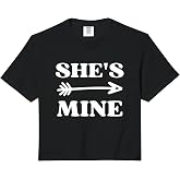 I Belong to her, she Belongs to me, I Belong to him, he Belongs to me Matching Couples Comfort Colors Crop Top