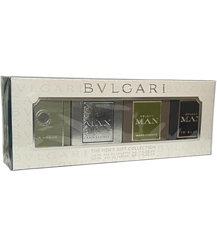 Amazon.com : BVLGARI 2 Piece Man In Black Eau De Perfume Set, 3.4