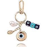 SORGERLY Evil Eye Bag Charm Keychains - Cute Purse Handbag Backpack Accessories - Protection Luck Gifts for Women Men