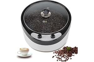 Electric Coffee Beans Roaster, 1800W Coffee Roaster Machine 0-240 ℃ Temperature Adjustable, 800g Professional Coffee Roasting
