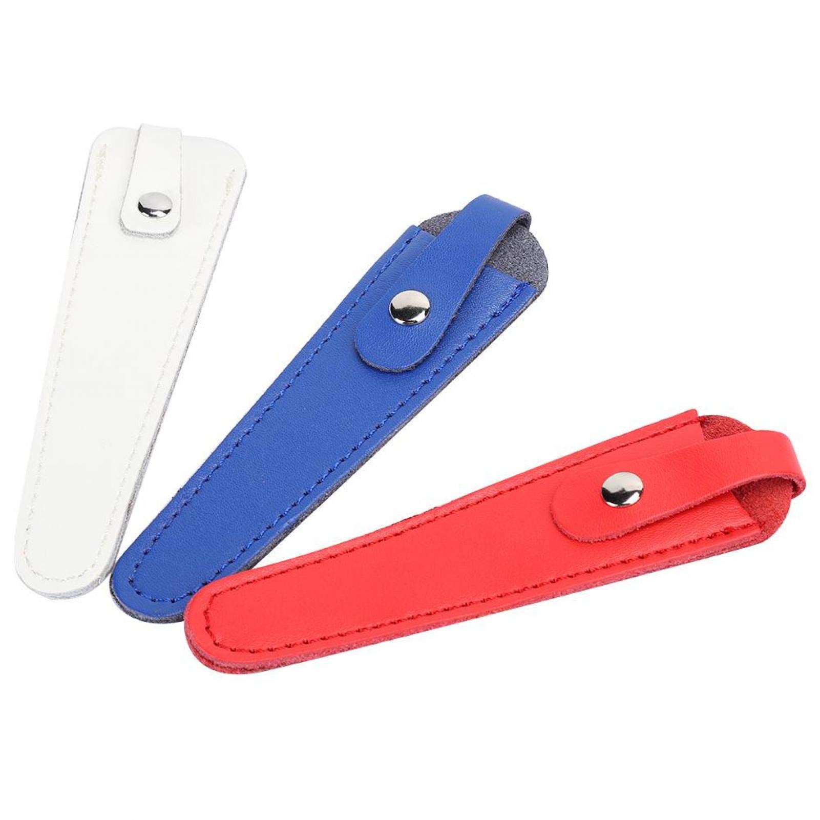 3pcs Professional Pouch Cases for Hairdressers, Portable PU Leather Scissors Bag, Stylist Scissor Holder for Salon, Hairdressing Sheath