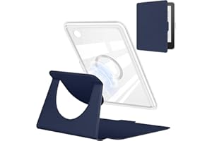 YoungMe Étui rotatif à 360 degrés pour Kobo Clara Color 2024 de 6", design magnétique amovible, support réglable, dos transpa