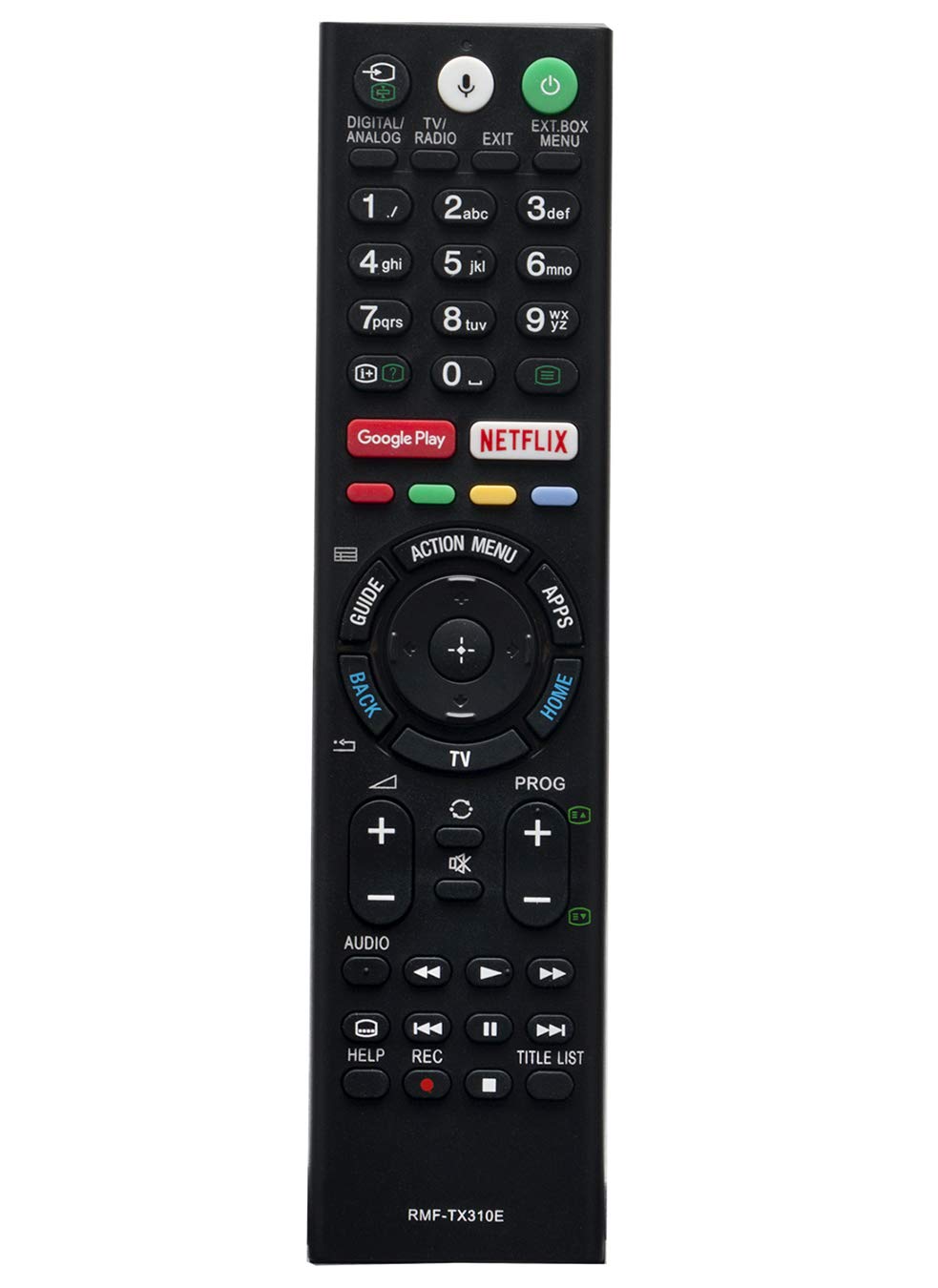 VINABTY RMFTX310E RMF-TX310E Replacement Remote Fit for Sony TV FW-43XE8001 FW-49XE8001 FW-55XE8001 KD-43XE8004 KD-43XE8005 KD-43XE8077 KD-43XE8088 KD-43XE8096 KD-43XE8099 KD-43XE8396 KD-43XF7596