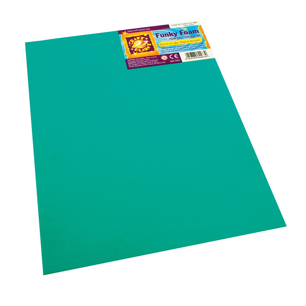 Craft Planet 9inch x 12inch Funky Foam - Turquoise(Single Sheet) — image 1