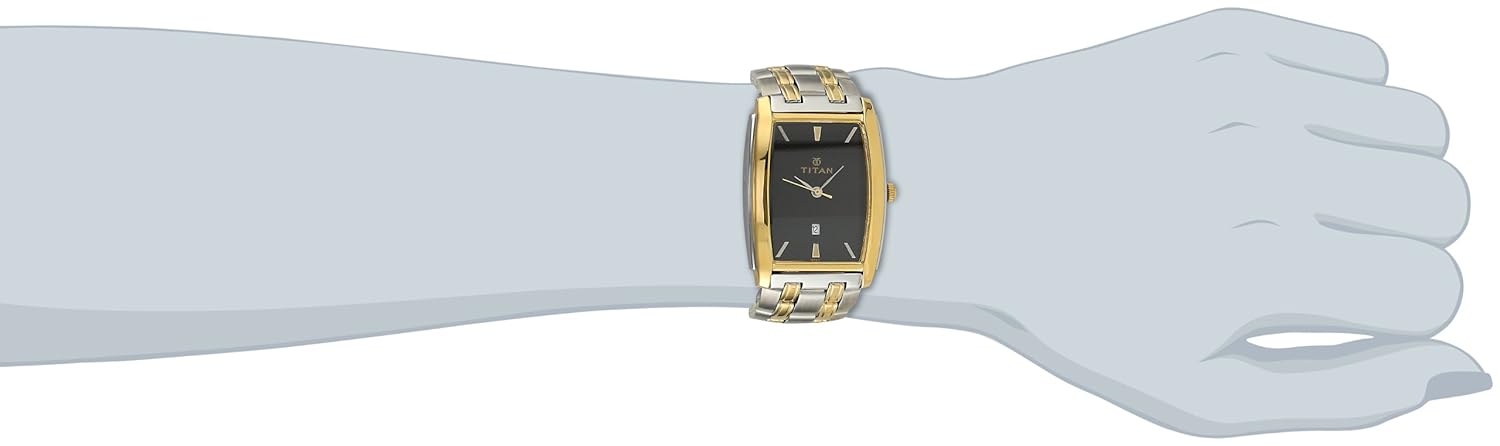 titan regalia analog black dial men's watch -nk1163bm02